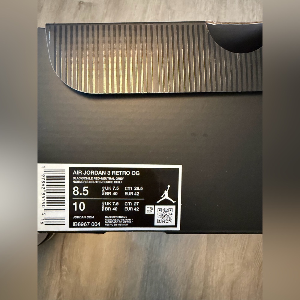 Jordan 3 Retro Mens 8.5 - Picture 7 of 7